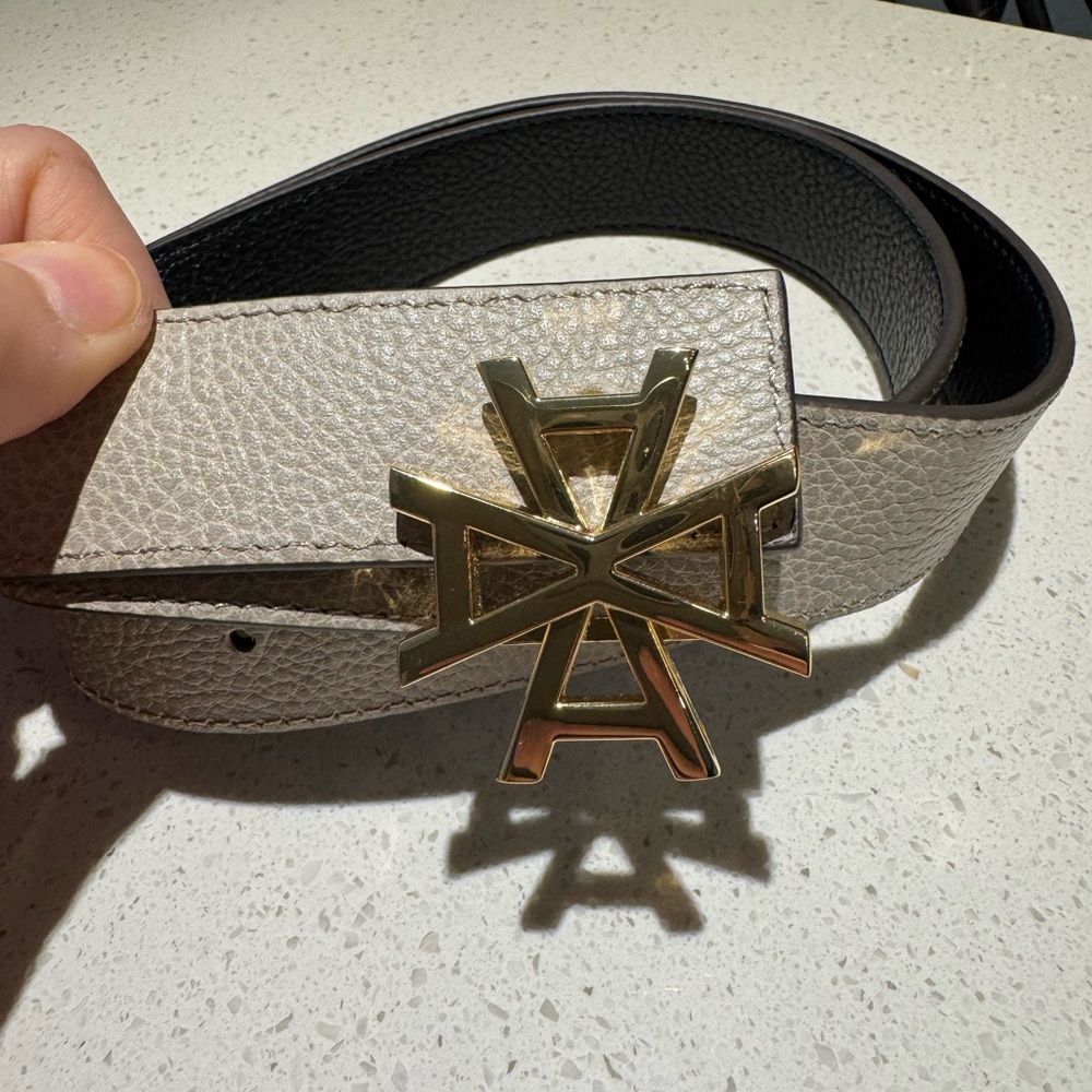India Hicks - Women’s two-tone textured belt (with removable “A” buckle)